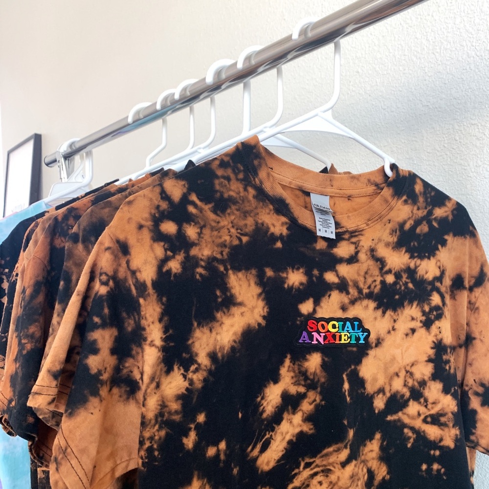 Reverse tie dye t-shirt